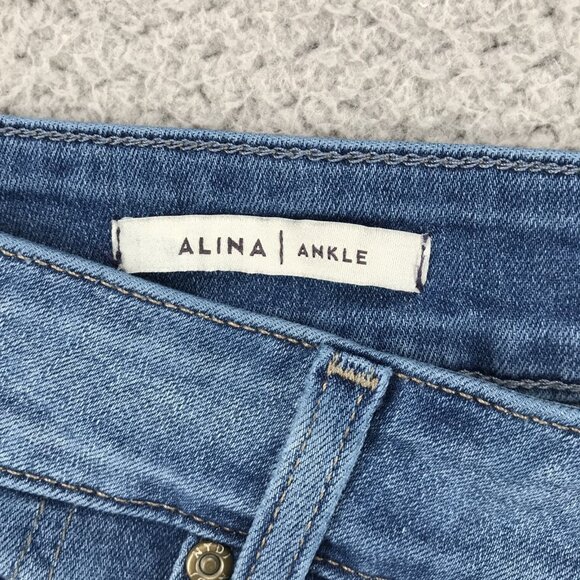 NYDJ Jeans Womens Size 14 ALINA Ankle High Rise Dreamstate Wash Stretch Denim - Picture 7 of 16